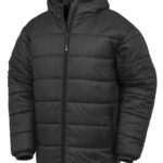 Recycled hooded padded parka