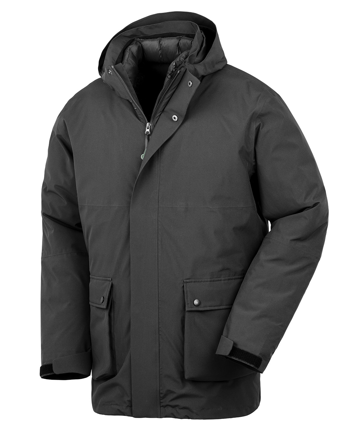 R920X_Black_FT Recycled 3-in-1 padded ripstop jacket - Image 1