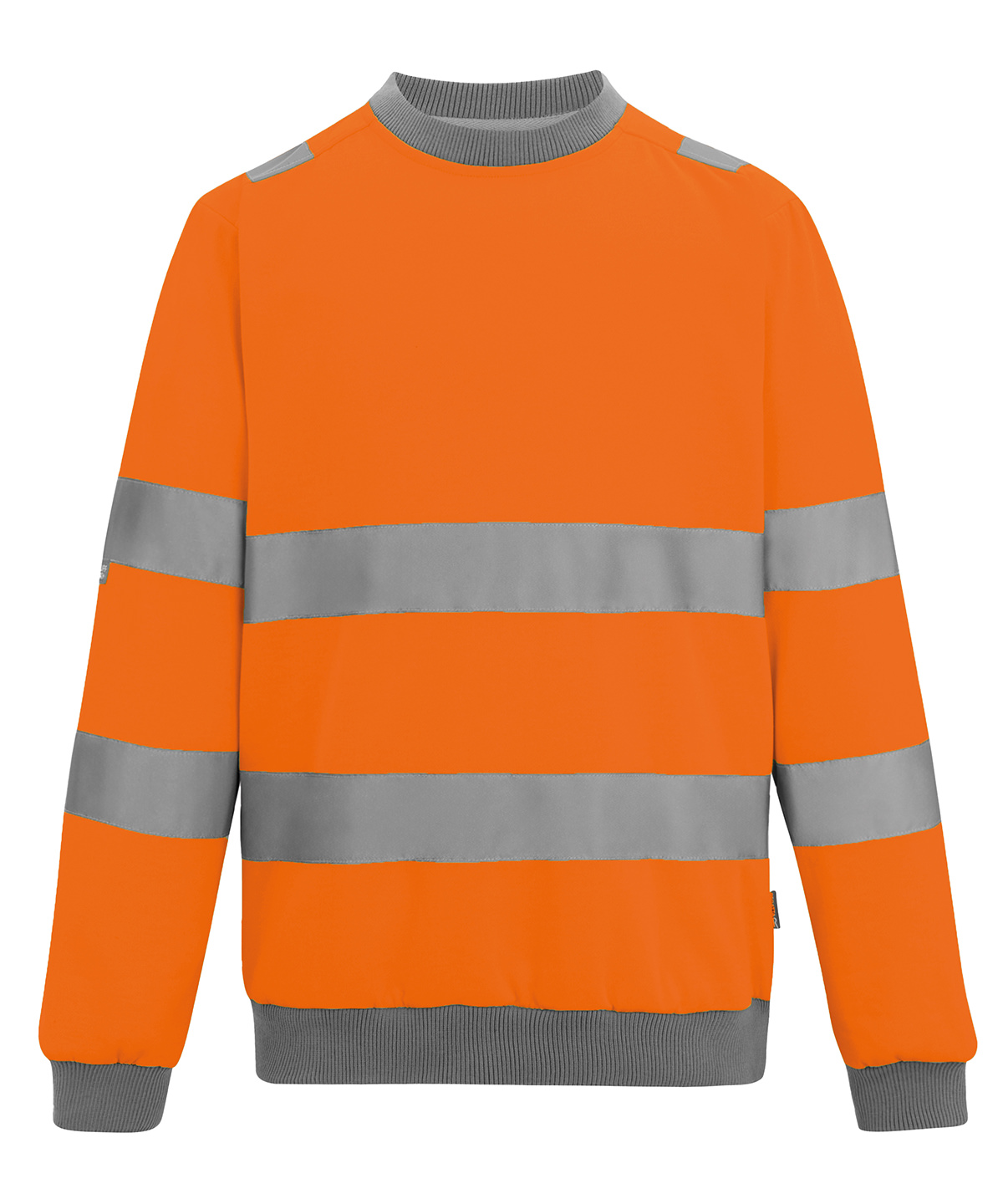 RG487_Orange_FT Hi-vis Pro contrast crew neck sweatshirt - Image 1