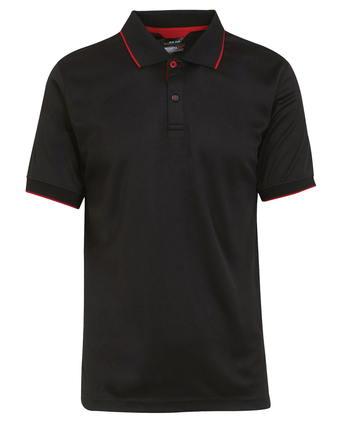 RG596_Black_ClassicRed_FT Navigate short sleeve polo - Image 1