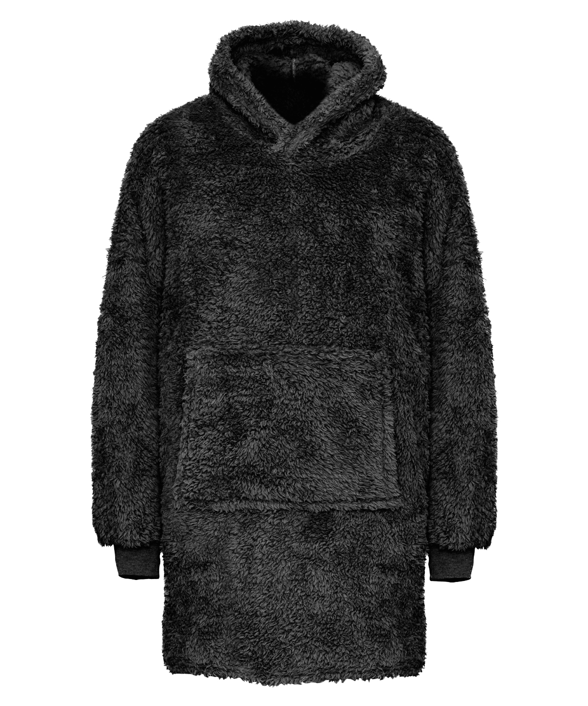 RI004_Black_FT The Ribbon teddy bear fabric hoodie - Image 1