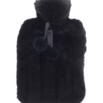 Luxury classic faux fur hot water bottle and cover