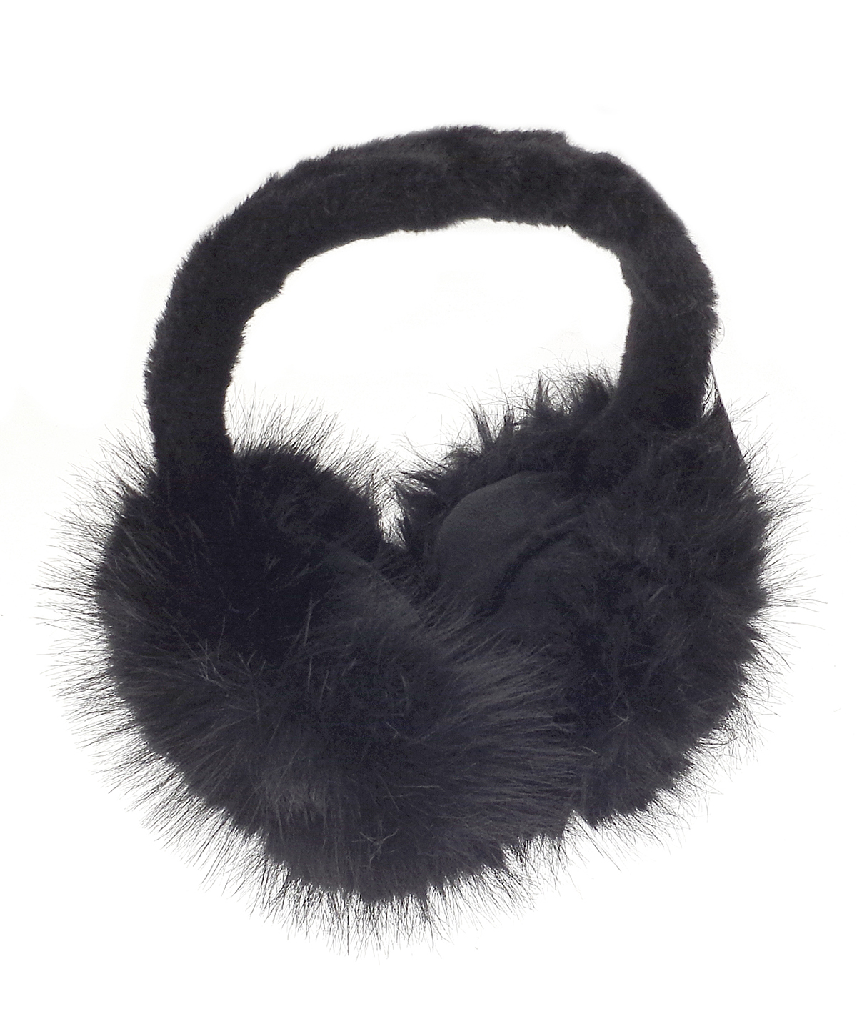 RI028_Black_FT Luxury fur ear muffs - Image 1