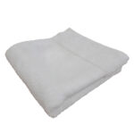 Organic bath towel with printable border