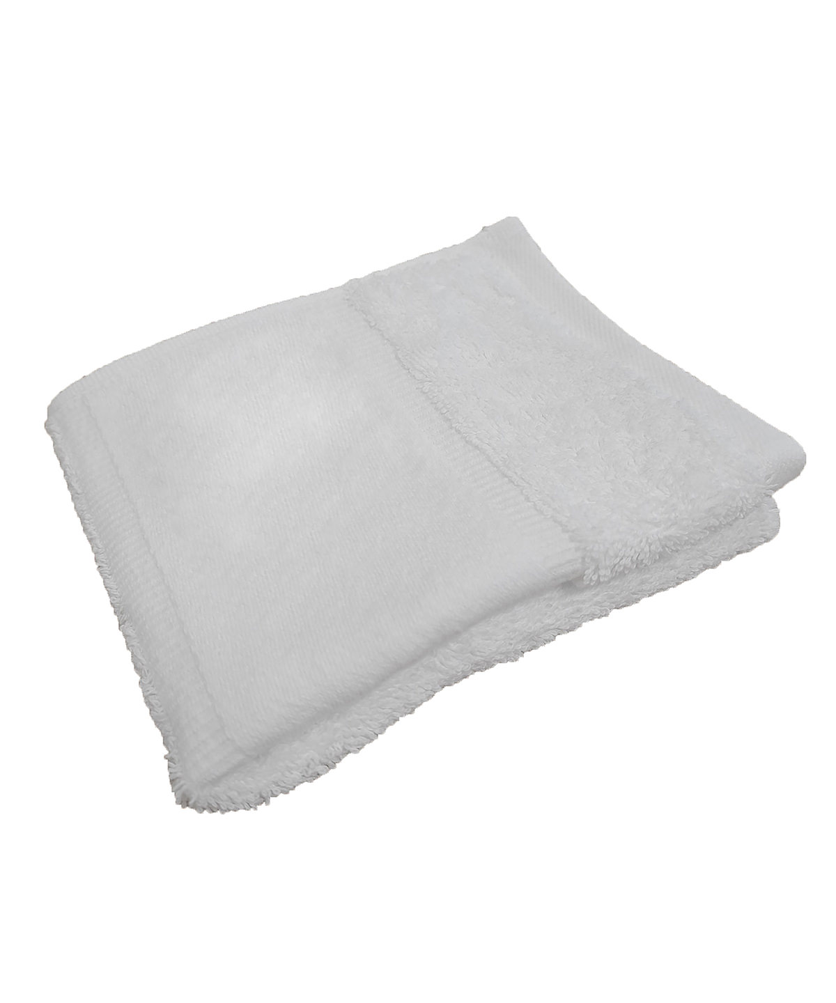 TC505_White_FT Organic guest towel with printable border - Image 1