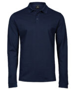 Luxury stretch long sleeve polo (1406) - Image 2