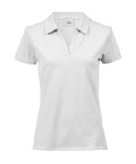 Women’s luxury stretch v-neck polo (1409) - Image 3