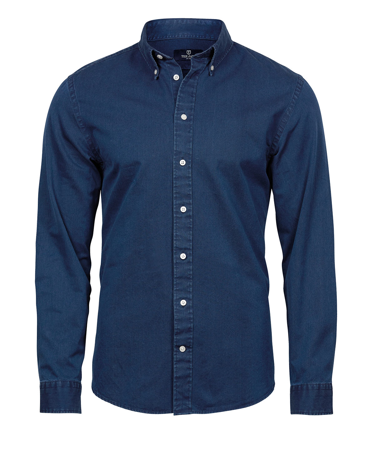 TJ037_Indigo_FT Casual twill shirt (4002) - Image 1