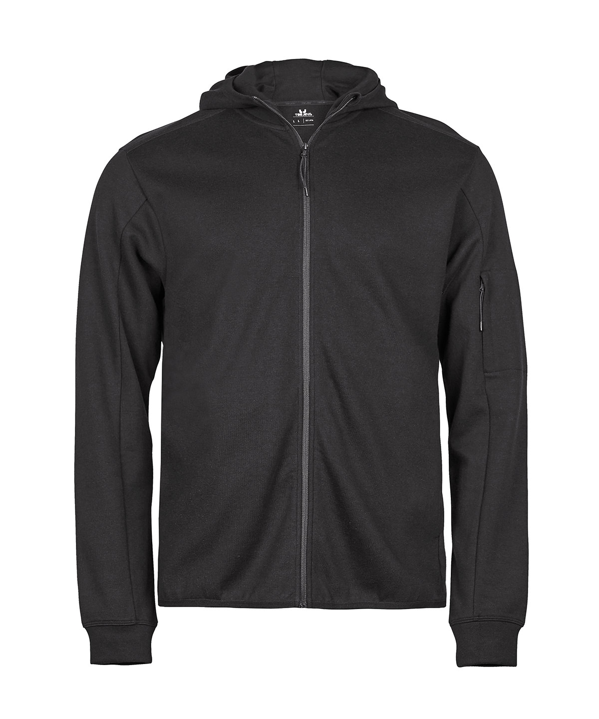 TJ067_Black_FT Athletic hooded full-zip sweatshirt (5706) - Image 1