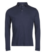Pima cotton long-sleeve polo (1442) - Image 2