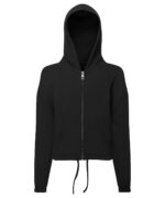 Kids TriDri® recycled cropped oversize full-zip hoodie