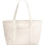 Striped organic cotton shopper