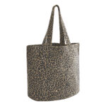 Leopard print canvas shopper