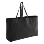 Garment-dyed oversized tote bag