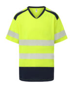 Hi-vis mandarin collar comfort trim t-shirt (HVJ430) - Image 4