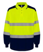 Hi-vis two-tone long sleeve polo (HVJ330) - Image 2