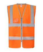 Hi-vis zip ID reflective border waistcoat (HVW103) - Image 2