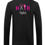 Harlow College Level 1 Hair Softstyle™ long sleeve t-shirt - Black - GD011