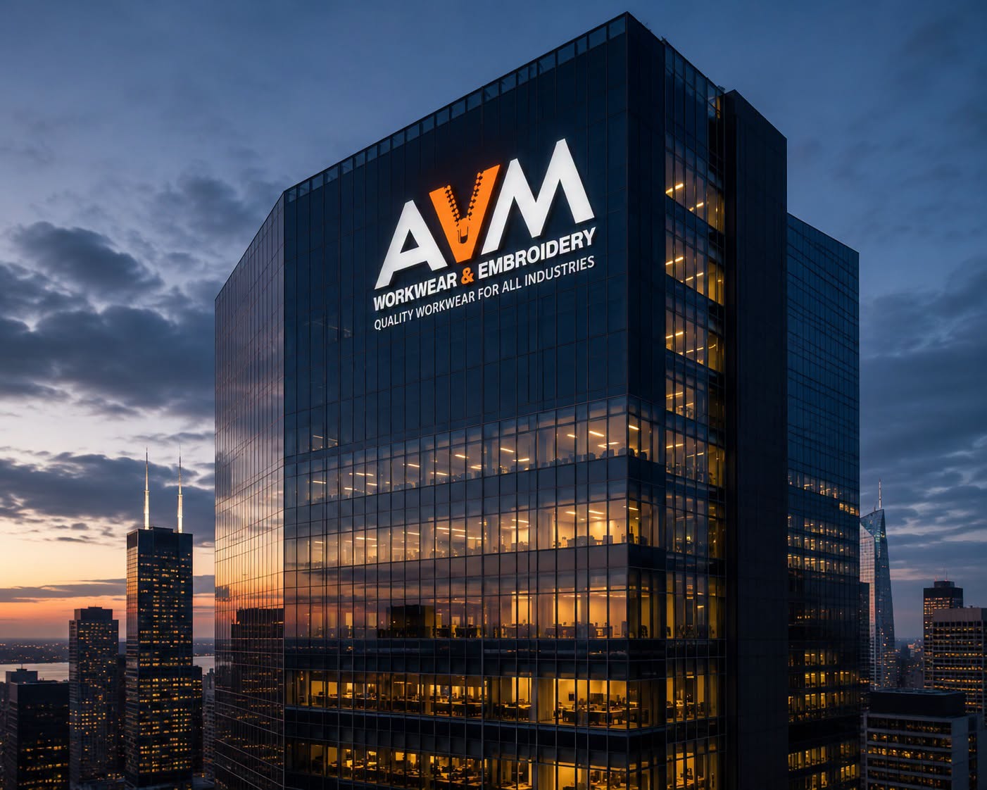 AVM Workwear and Embroidery branded garment
